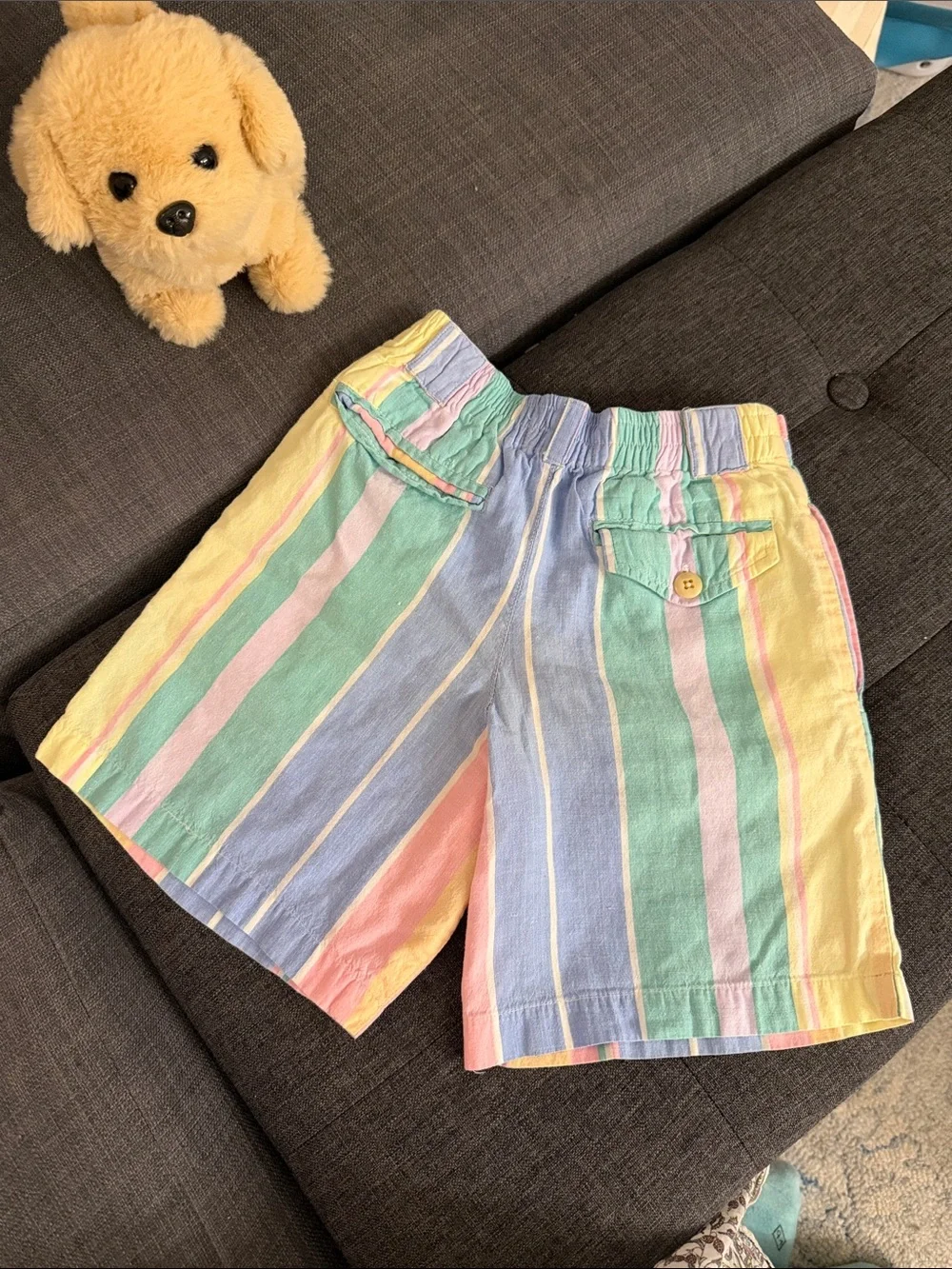 Ralph Lauren Pastel Multi-Stripe Flat Front Shorts